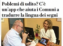Problemi di udito? C’è un’app che aiuta i Comuni a tradurre la lingua dei segni